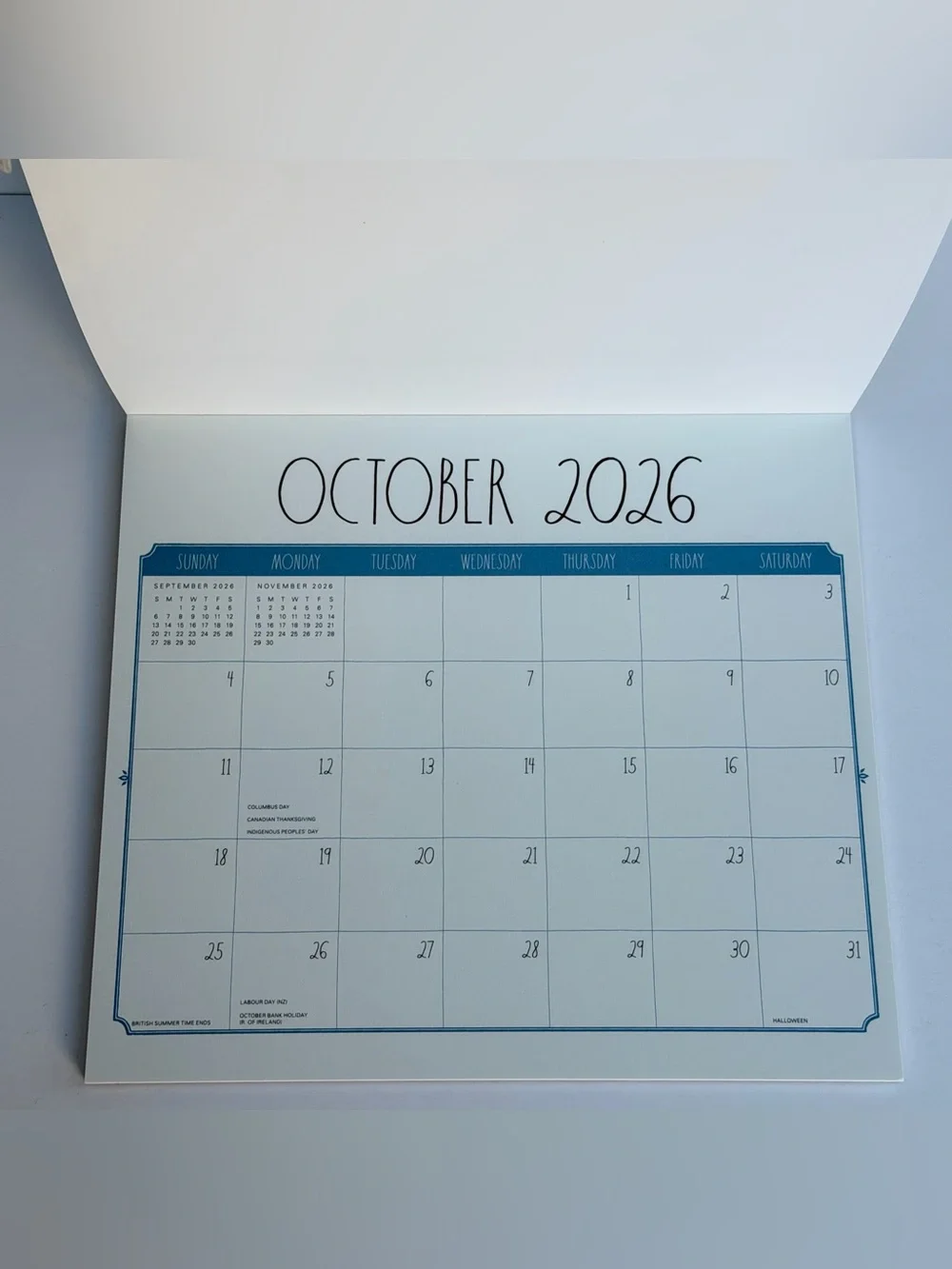 Rae Dunn 2026-2027 Magnetic Monthly Weekly 17-month Calendar Pad (Multi Colors)